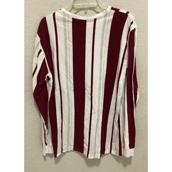 Rustic Soul Red & White Striped Long-Sleeve Crewneck Shirt Size XL - Picture 3 of 5